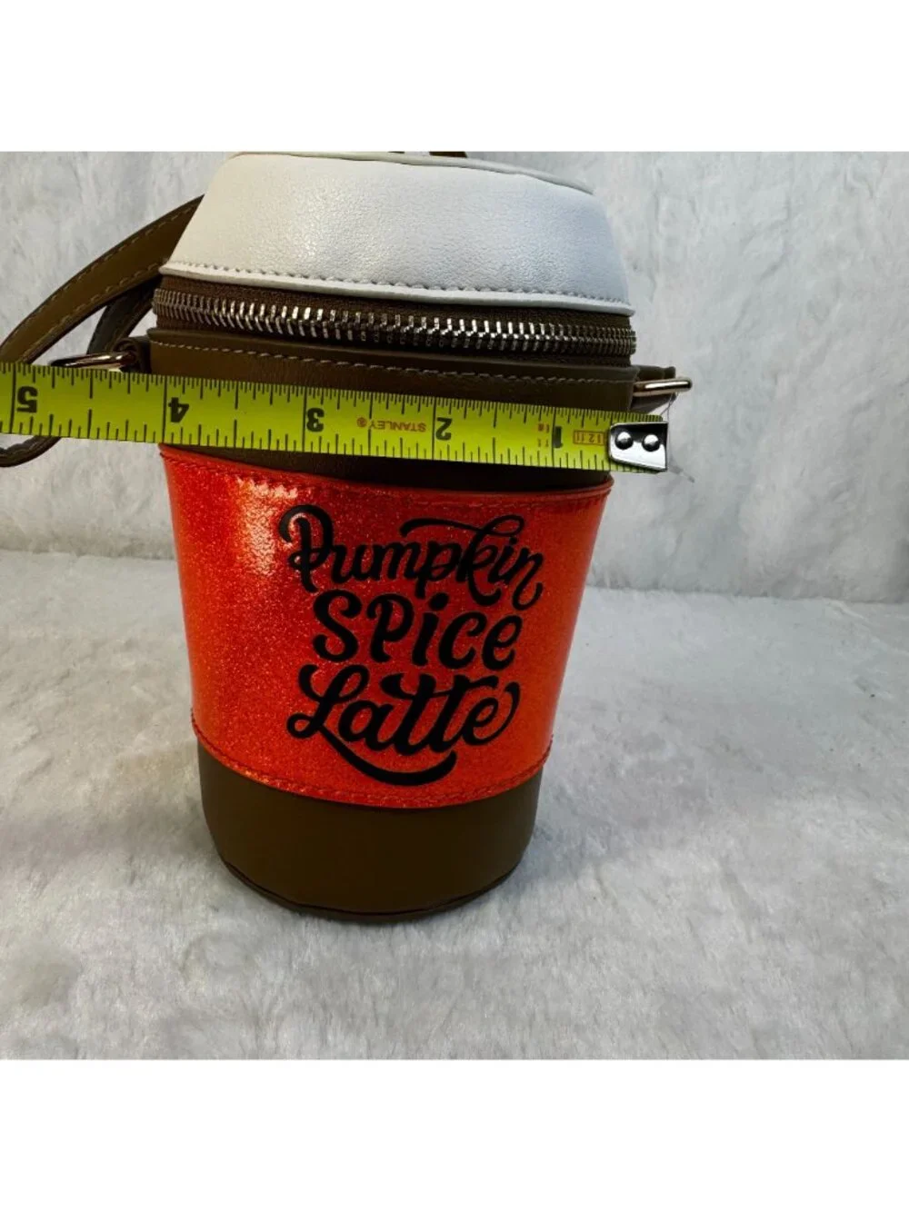 Mad Engine Pumpkin Spice Latte Crossbody Cup Purse Glitter TikTok